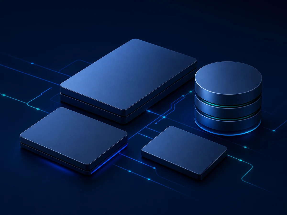 Enterprise SSD & HDD editorial infrastructure illustration
