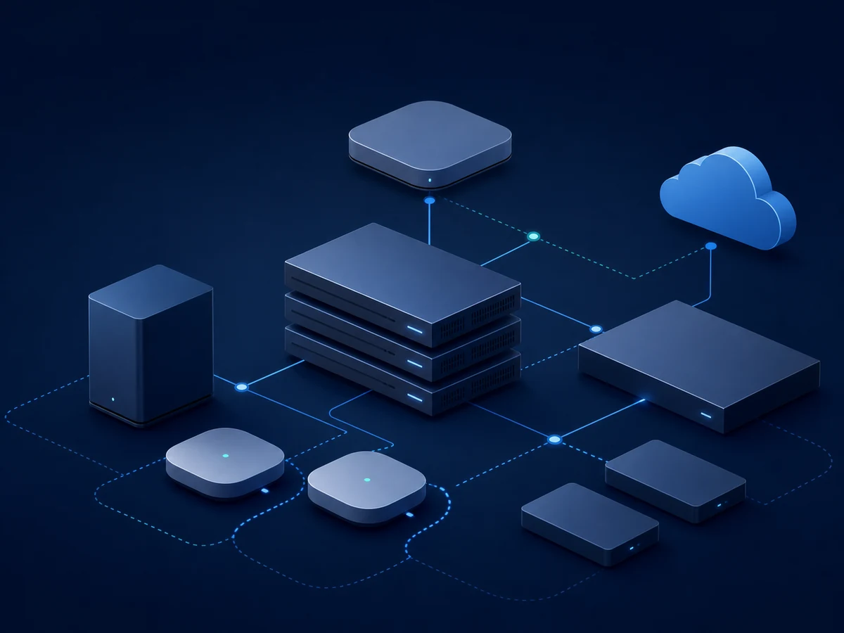 Networking Equipment editorial infrastructure illustration
