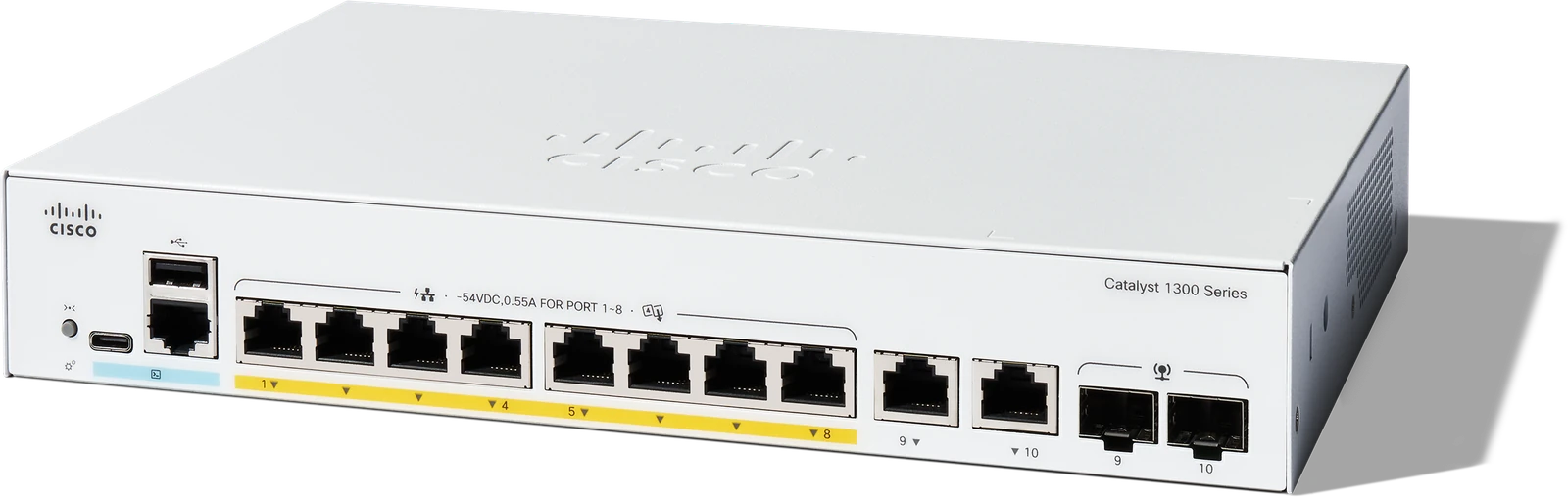 Cisco Catalyst 1300 / 1300X Series Access Switches representative visual - C1300-8P-E-2G