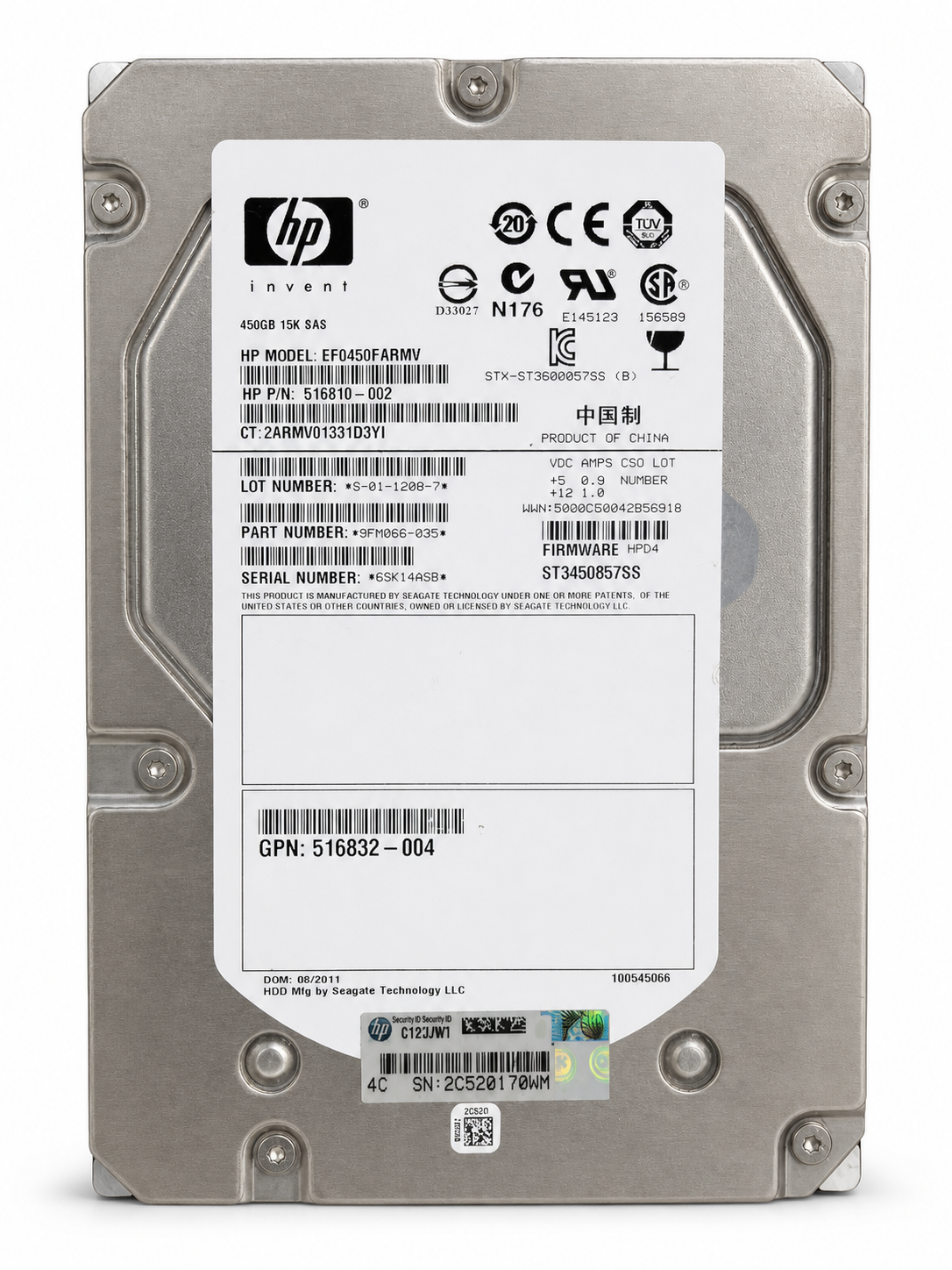 HPE DF0450B8054 450GB SAS 3.5-inch Enterprise HDD