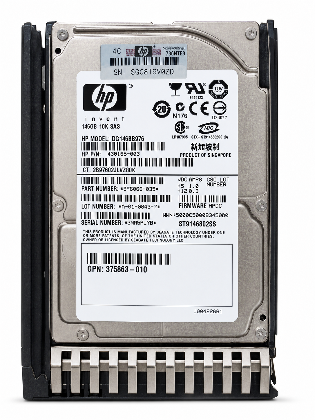 HPE DG0146BARTP 146GB SAS 2.5-inch Enterprise HDD
